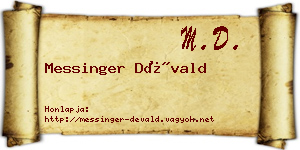 Messinger Dévald névjegykártya
